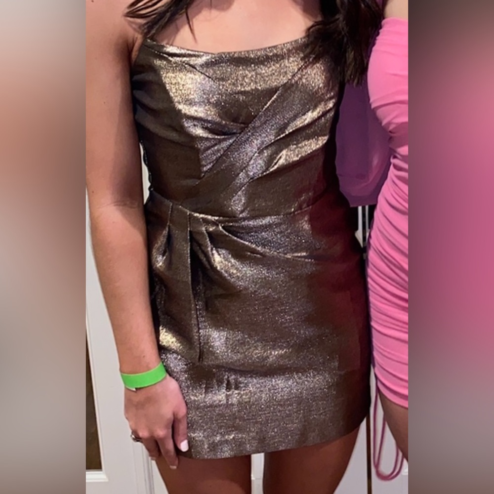 Women’s bronze mini dress